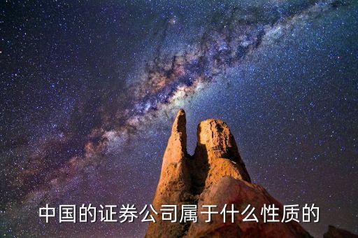 證券公司是什么性質的，廣義的證券公司的性質
