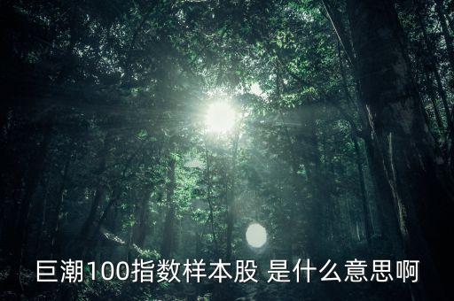 巨潮100指數(shù)是什么，巨潮100指數(shù)樣本股 是什么意思啊