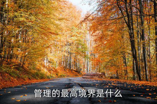 管理的最高境界是什么