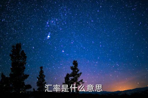 匯率是什么意思