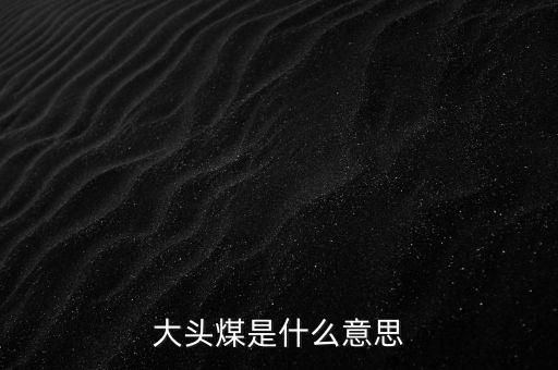 大頭煤是什么煤，大頭煤是什么意思