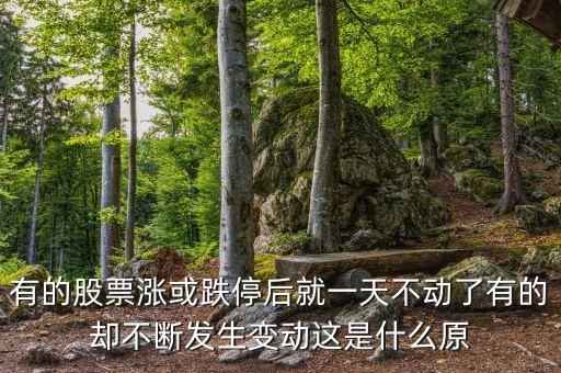 有的股票漲或跌停后就一天不動(dòng)了有的卻不斷發(fā)生變動(dòng)這是什么原