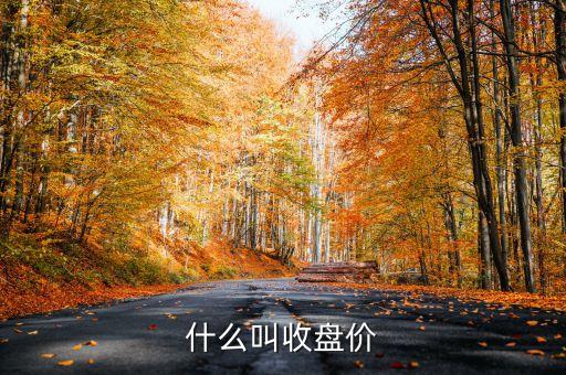 什么叫收盤價