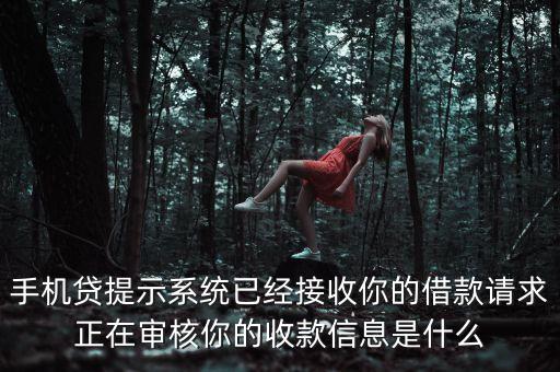 手機(jī)貸正在審核是什么意思，手機(jī)貸提示系統(tǒng)已經(jīng)接收你的借款請求正在審核你的收款信息是什么