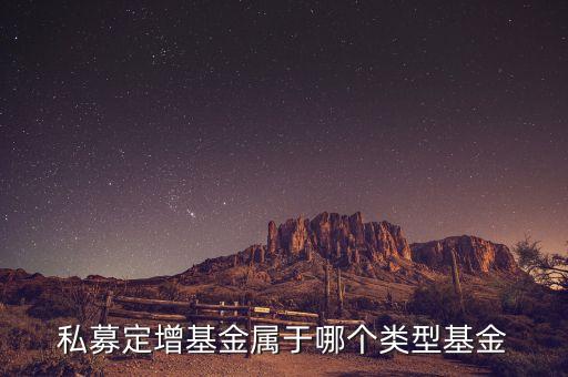 私募定增基金屬于哪個(gè)類(lèi)型基金