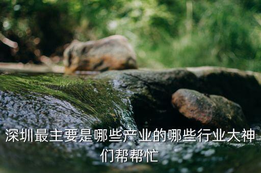 五大行業(yè)是什么，深圳最主要是哪些產(chǎn)業(yè)的哪些行業(yè)大神們幫幫忙