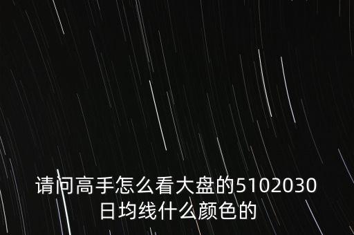 日均線什么顏色，六十日均線是什么顏色的