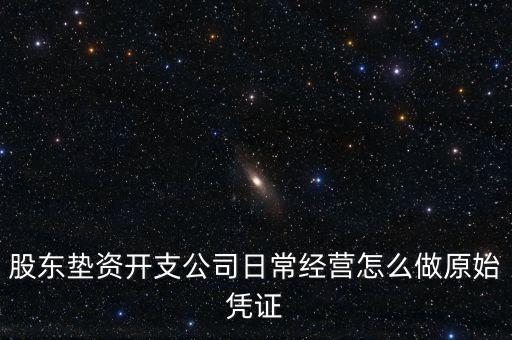 股東墊資開支公司日常經(jīng)營怎么做原始憑證