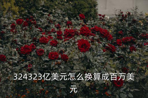 324323億美元怎么換算成百萬美元