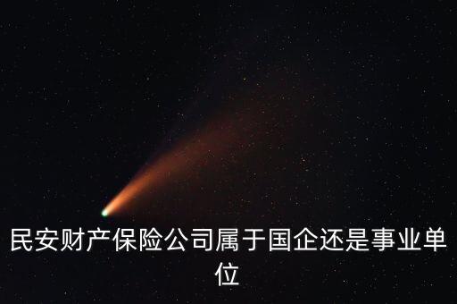 民安財(cái)產(chǎn)保險(xiǎn)公司屬于國企還是事業(yè)單位