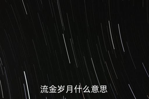 鎏金歲月什么意思，歲月如金什么意思