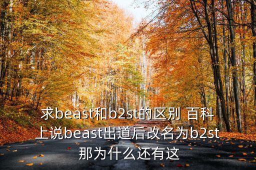求beast和b2st的區(qū)別 百科上說beast出道后改名為b2st 那為什么還有這