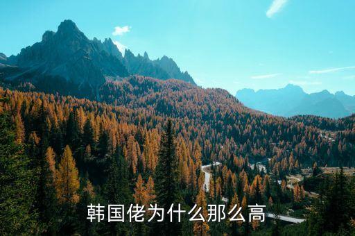 韓國佬為什么那么高