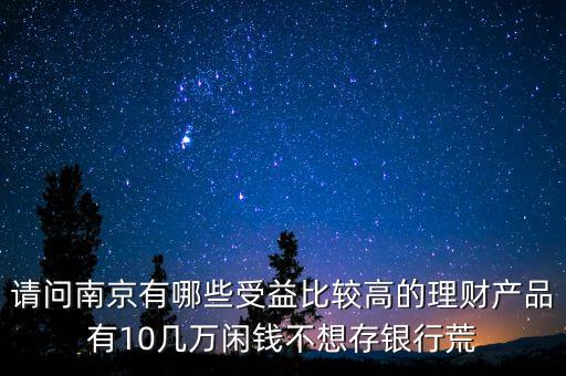 請問南京有哪些受益比較高的理財產(chǎn)品有10幾萬閑錢不想存銀行荒