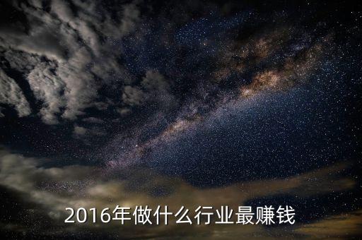 2016年做什么行業(yè)最賺錢