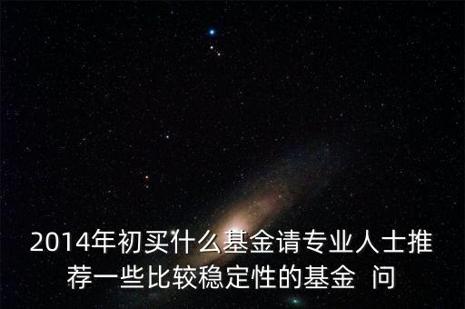 2014年初買什么基金請專業(yè)人士推薦一些比較穩(wěn)定性的基金  問