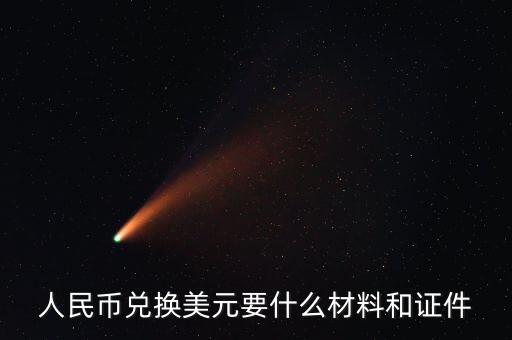 人民幣兌換美元需要什么手續(xù)，請(qǐng)問一下我想人民幣兌換美金需要哪些手續(xù)