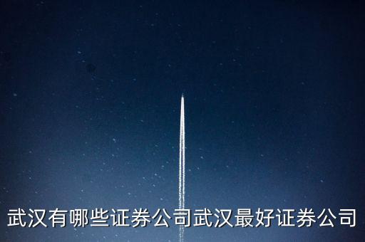 什么券商股，武漢有哪些證券公司武漢最好證券公司