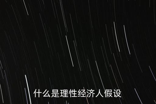 什么叫理性人假設(shè)，什么是理性經(jīng)濟人假設(shè)