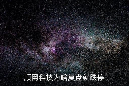 順網(wǎng)科技為什么停牌，順網(wǎng)科技為啥復(fù)盤就跌停
