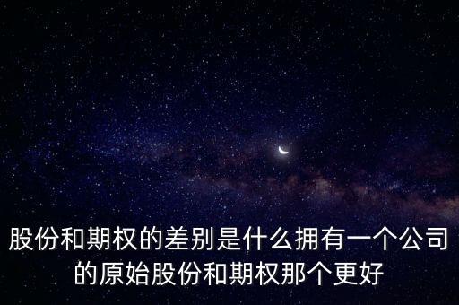 股份和期權(quán)的差別是什么擁有一個(gè)公司的原始股份和期權(quán)那個(gè)更好