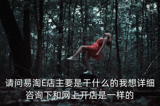 什么是淘融e店，易淘E店和淘寶有什么區(qū)別