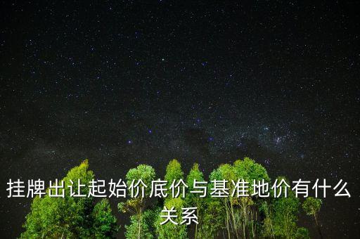 什么是掛盤基準(zhǔn)價，掛牌出讓起始價底價與基準(zhǔn)地價有什么關(guān)系