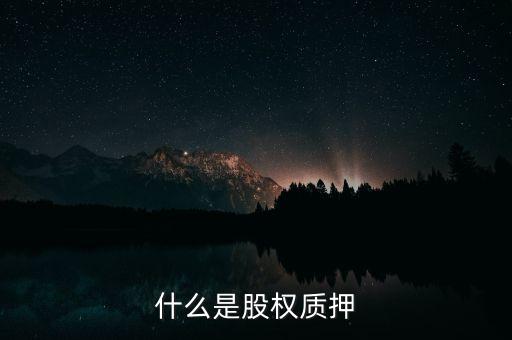 什么是股權質押