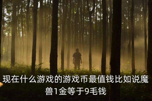 現(xiàn)在什么游戲的游戲幣最值錢比如說魔獸1金等于9毛錢