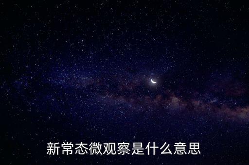 什么是金融新常態(tài)，新常態(tài)微觀察是什么意思