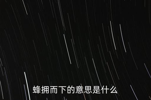 蜂擁而下的意思是什么