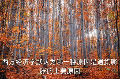 西方經濟學默認為哪一種原因是通貨膨脹的主要原因