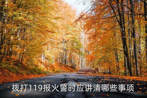 撥打119報(bào)火警時(shí)應(yīng)講清哪些事項(xiàng)