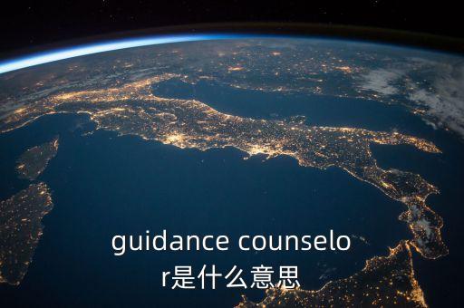 guidance counselor是什么意思
