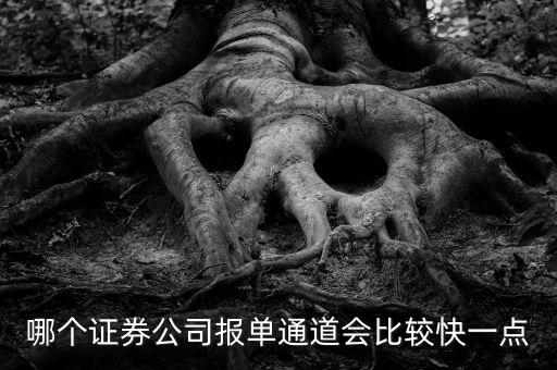 哪個證券公司報單通道會比較快一點