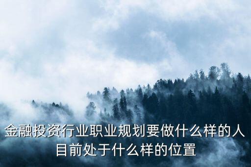 職業(yè)金融投資人是干什么的，職業(yè)金融投資人是什么意思干嘛的給有潛力但缺錢的公司投資嗎