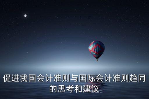 促進(jìn)我國(guó)會(huì)計(jì)準(zhǔn)則與國(guó)際會(huì)計(jì)準(zhǔn)則趨同的思考和建議