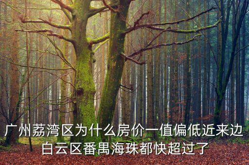 廣州荔灣區(qū)為什么房?jī)r(jià)一值偏低近來(lái)邊白云區(qū)番禺海珠都快超過(guò)了