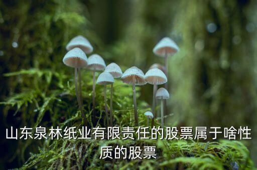 600959股票是什么股票，山東泉林紙業(yè)有限責(zé)任的股票屬于啥性質(zhì)的股票