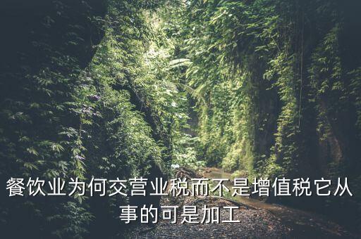 餐飲為什么營業(yè)稅，餐飲業(yè)為何交營業(yè)稅而不是增值稅它從事的可是加工