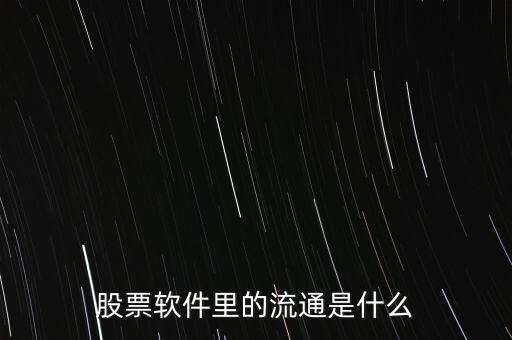 股票流通什么意思，股票軟件里的流通是什么
