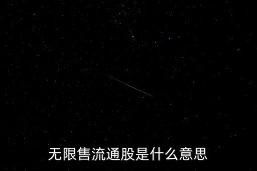 無限售流通股是什么意思