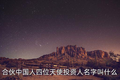 合伙中國人四位天使投資人名字叫什么