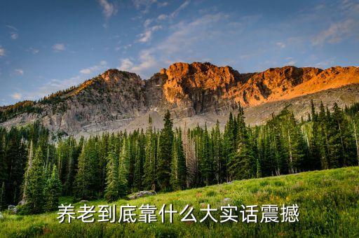 養(yǎng)老靠什么，老年人養(yǎng)老主要依靠