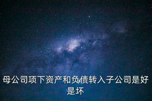 母公司項(xiàng)下資產(chǎn)和負(fù)債轉(zhuǎn)入子公司是好是壞