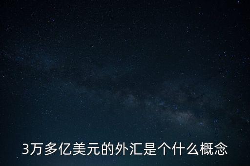 3萬(wàn)多億美元的外匯是個(gè)什么概念