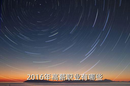2016什么工作工資高，2016年高薪職業(yè)有哪些