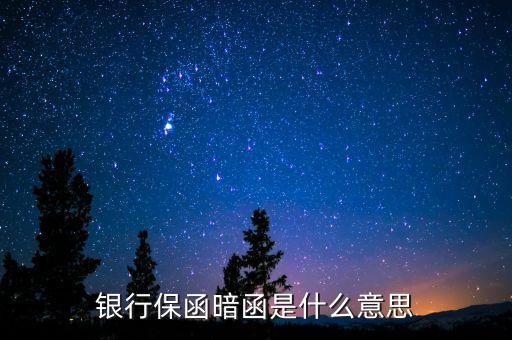 銀行保函暗函是什么意思