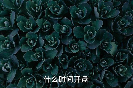 什么時間開盤