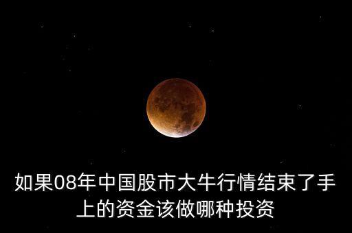如果08年中國股市大牛行情結(jié)束了手上的資金該做哪種投資